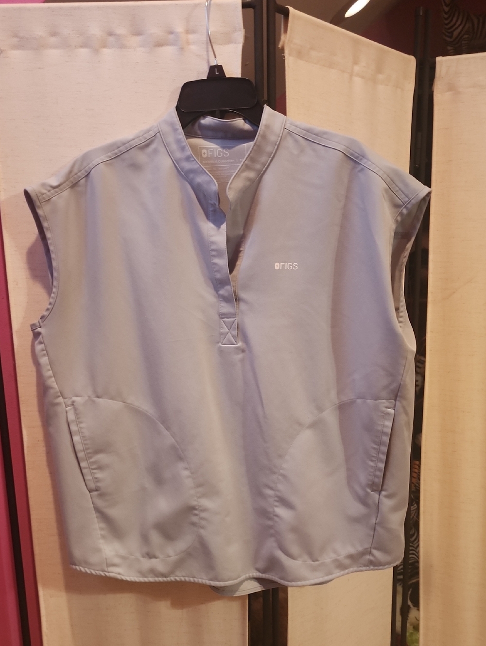 FIGS Sleeveless Tunic Top in Silver Arrow